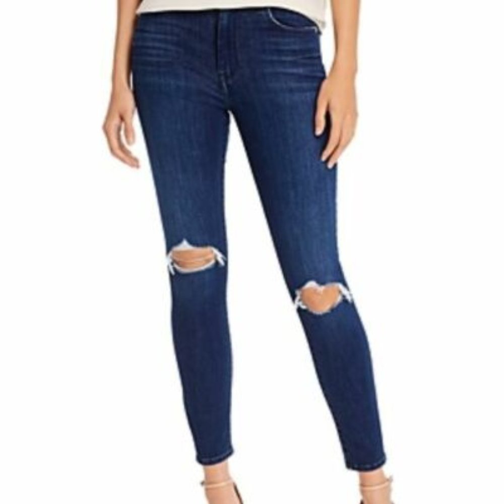 7 For All Mankind The High Waist Ankle Skinny B(air) - Size 28